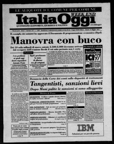 Italia oggi : quotidiano di economia finanza e politica